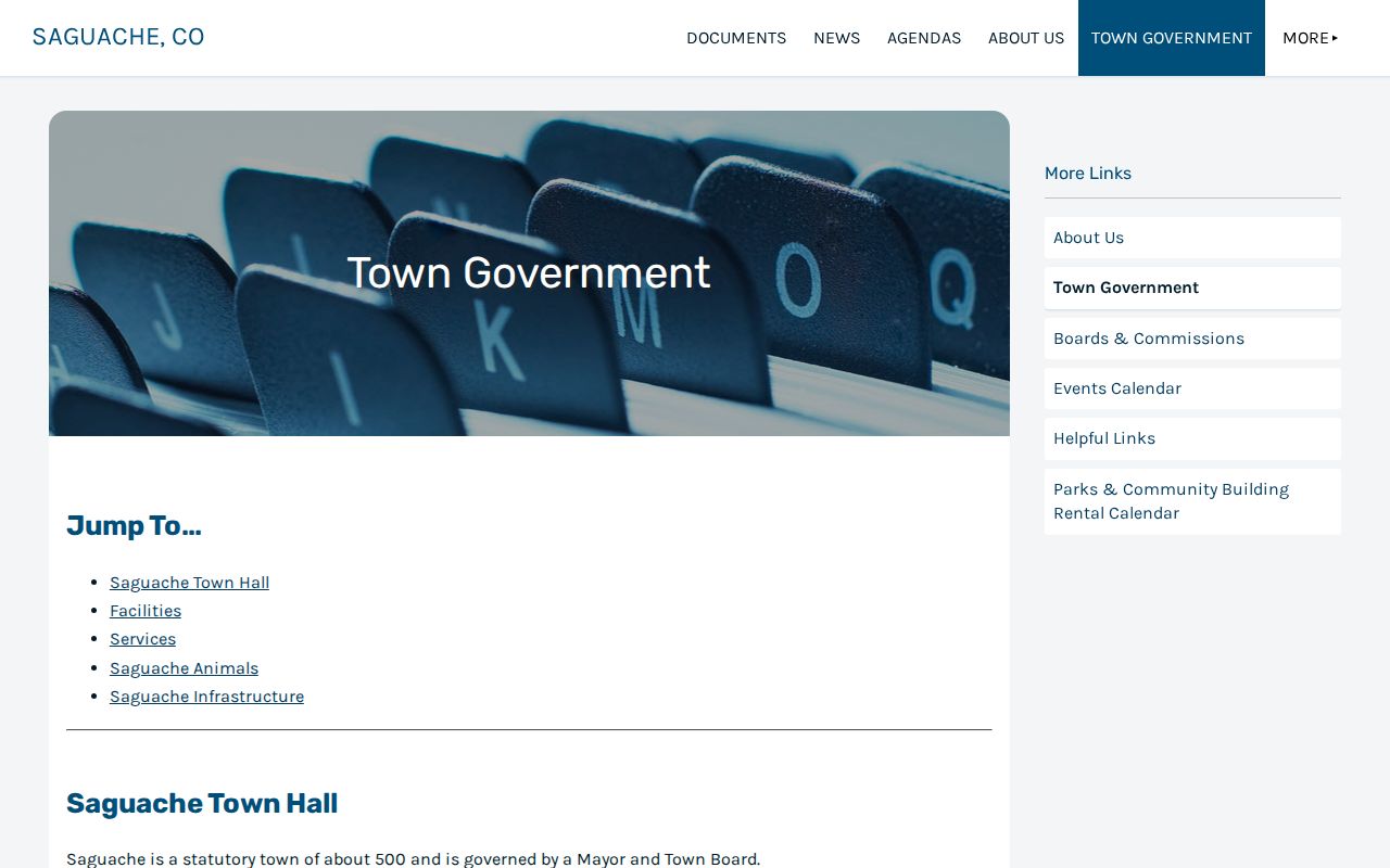 Town of Saguache government records contact for Saguache arrest and municipal record routing