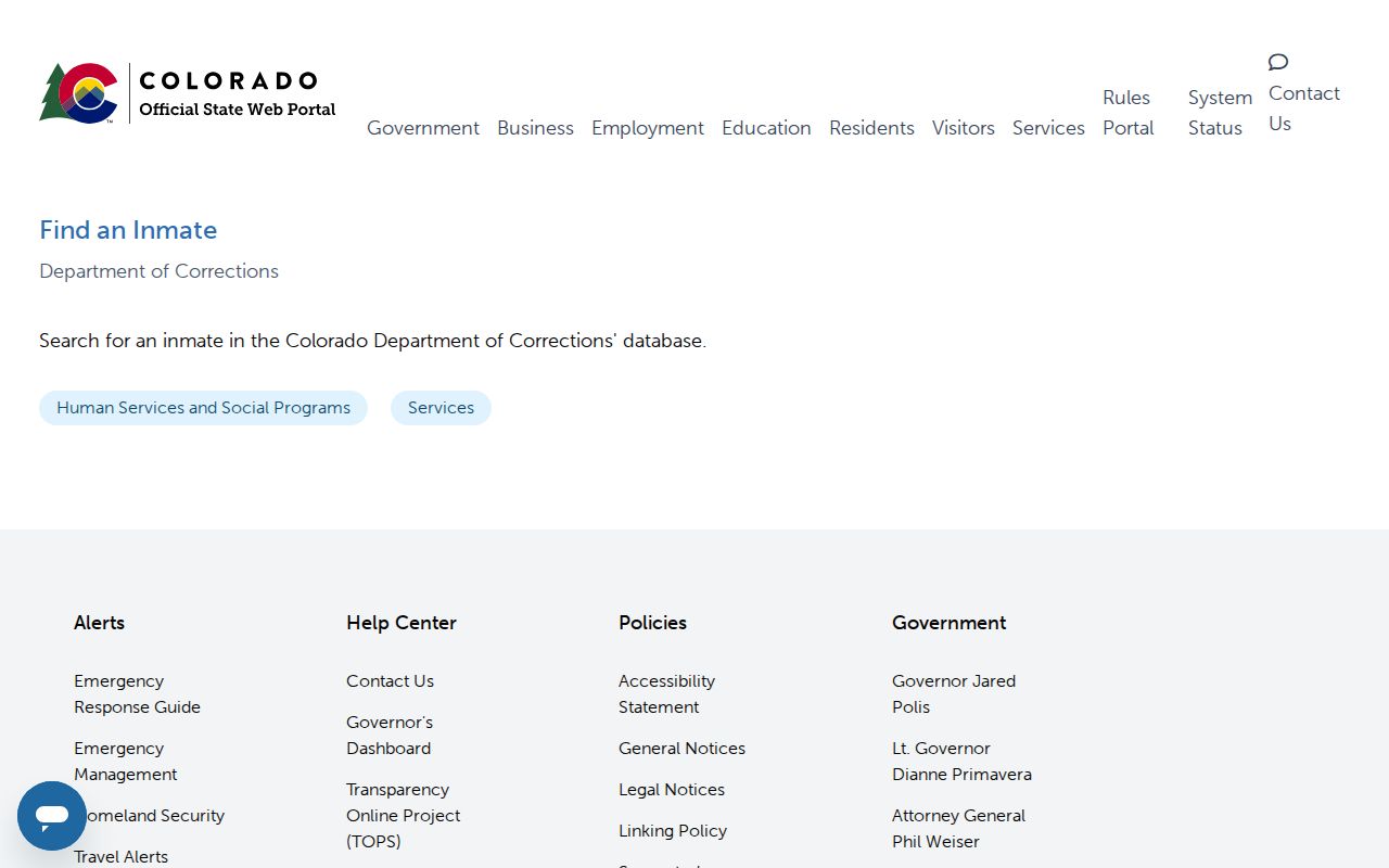 Colorado DOC offender photo lookup for Saguache County sentenced records